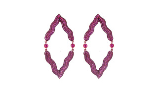 #201 RED VICTORIA EARRINGS (REFLECTED)